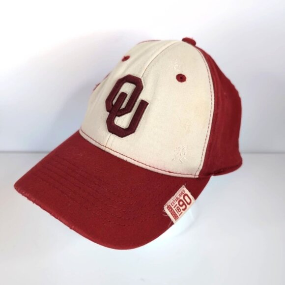 Oklahoma Sooners Football Retro Collegiate Vintage Style Distressed Hat Cap - Picture 1 of 7